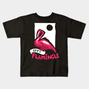 Let's flamingle Shirt funny flamingo gift Kids T-Shirt